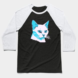 Vaporwave Cat Baseball T-Shirt